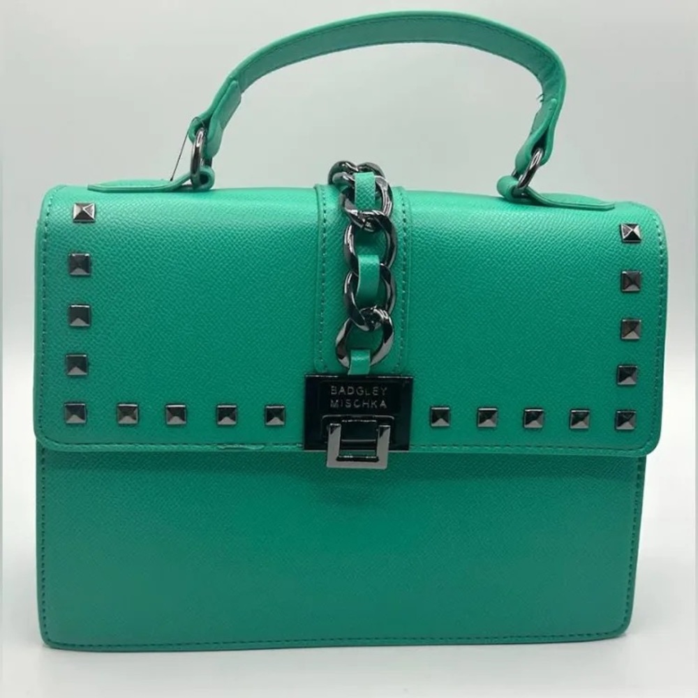 Badgley Mischka Handbag NWT Green with Crossbody Strap